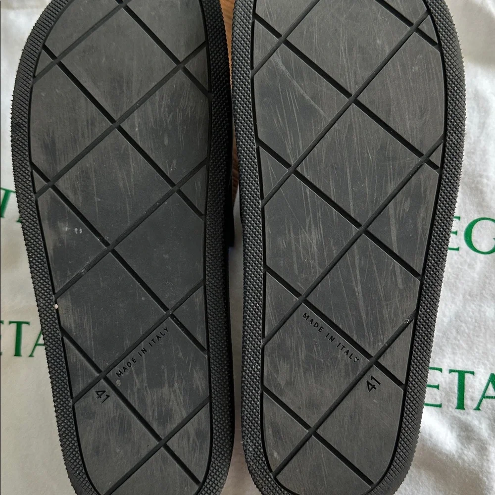 Bottega Veneta Quilted Black Rubber Men's Sandals